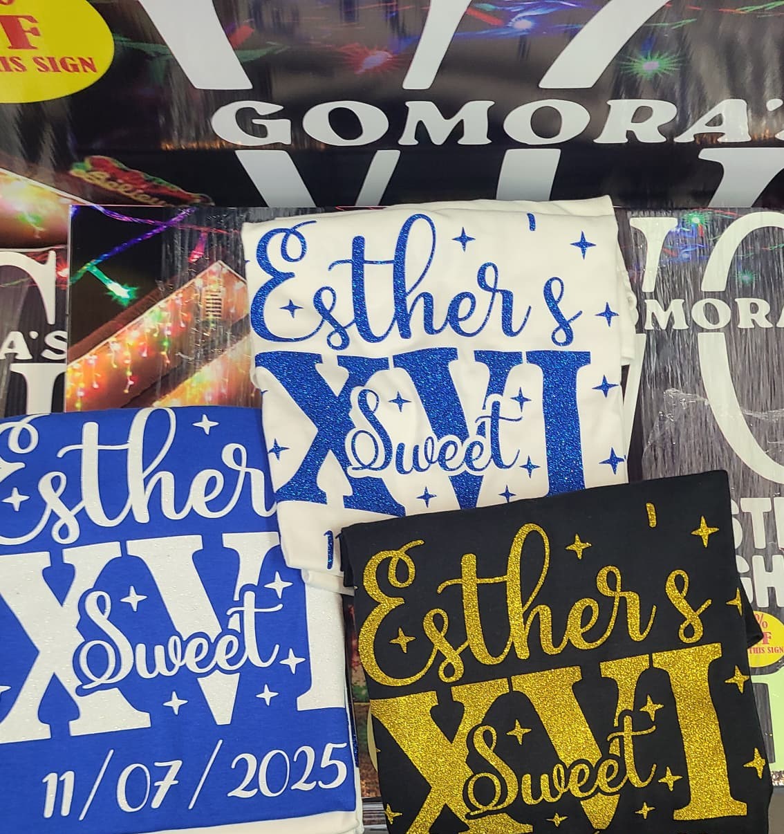 Custom apparel printing work